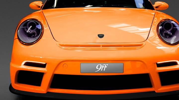 Porsche 9ff DR640 Front Pose In Orange